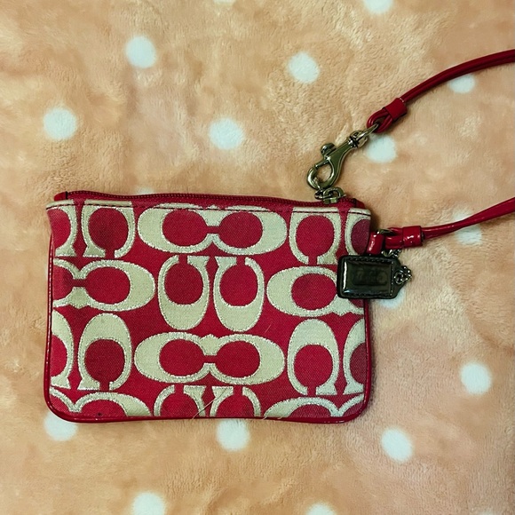 (As is)Coach Pink and Cream Wristlet - Picture 2 of 5